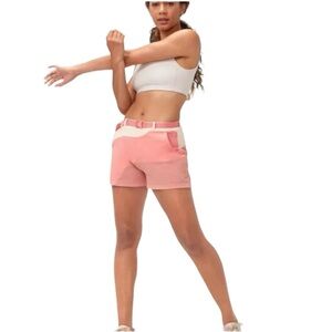 Outdoor Voices Pink and White Women Shorts